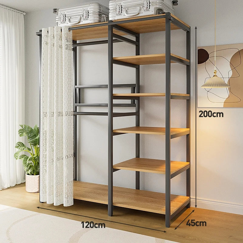Porte-Manteau sur Pied Métal Penderie Rideau – Dressing Chambre