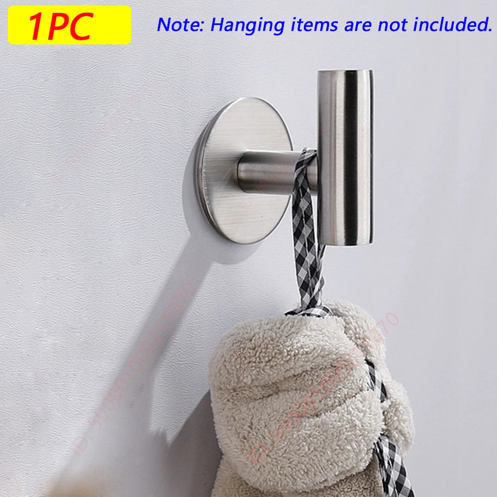 Adhesive Metal Wall Hook – coat and towel, no drilling