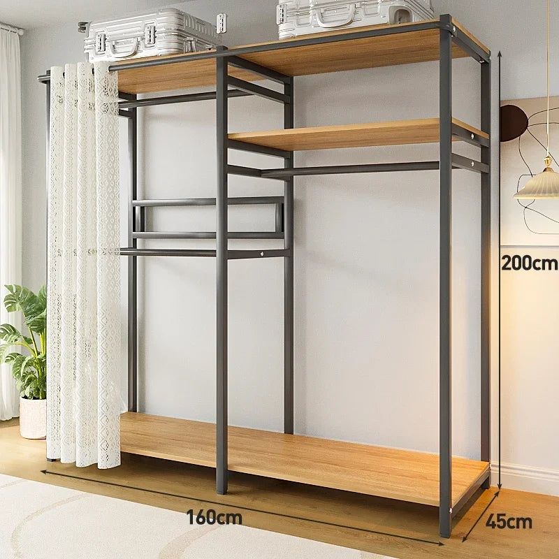 Porte-Manteau sur Pied Métal Penderie Rideau – Dressing Chambre