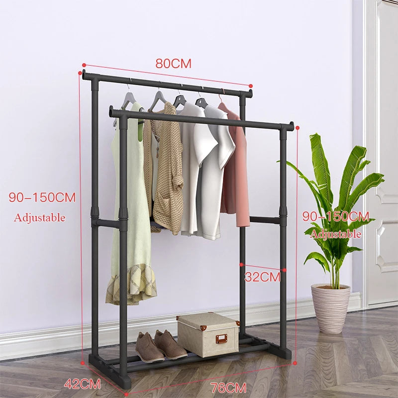 Porte-Manteau sur Pied Métal à Roulettes – Penderie Industrielle