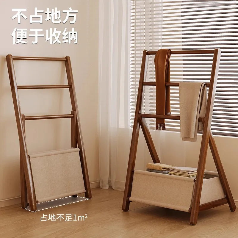 Porte-Manteau sur Pied Bambou Pliable Chambre – se plie en 10 s