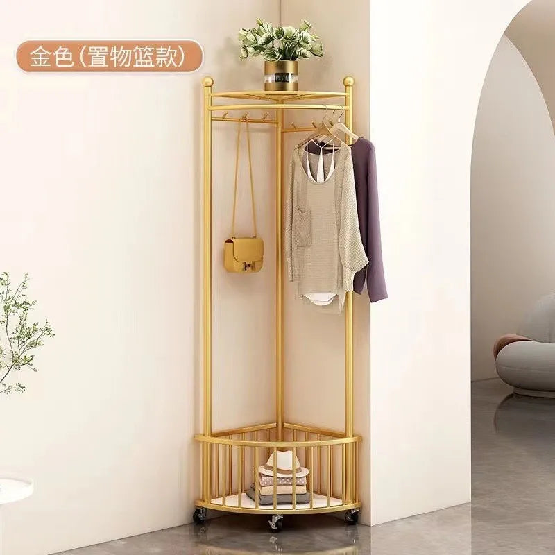 Corner Freestanding Metal Coat Rack – space-saving for the entryway