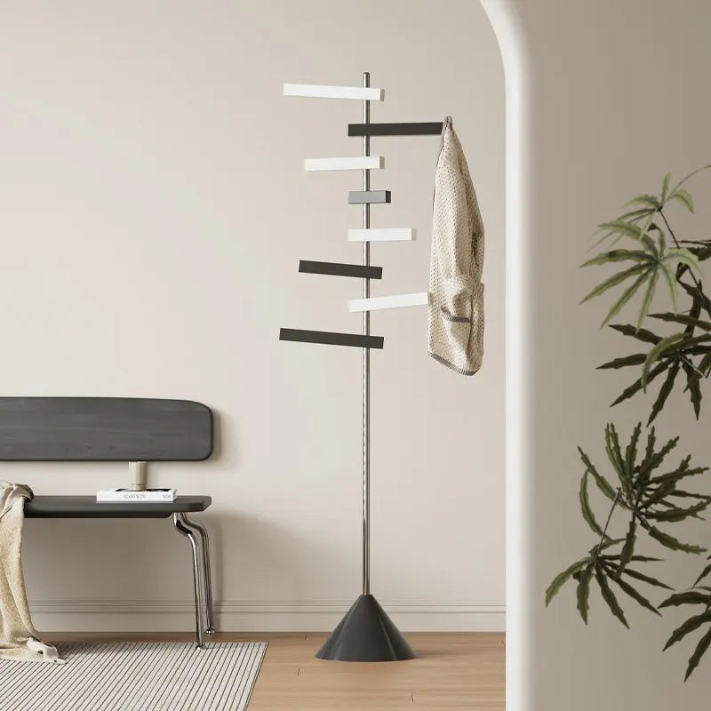 Porte-Manteau sur Pied Métal Inox Pivotant – Design Arbre Moderne