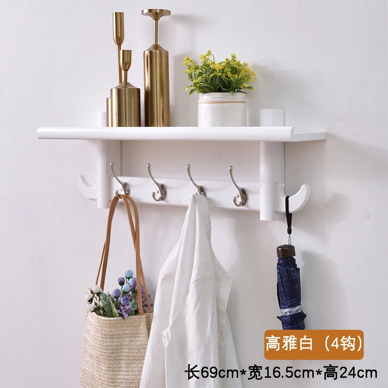 Wooden Wall Coat Rack with Shelf – clever entryway storage