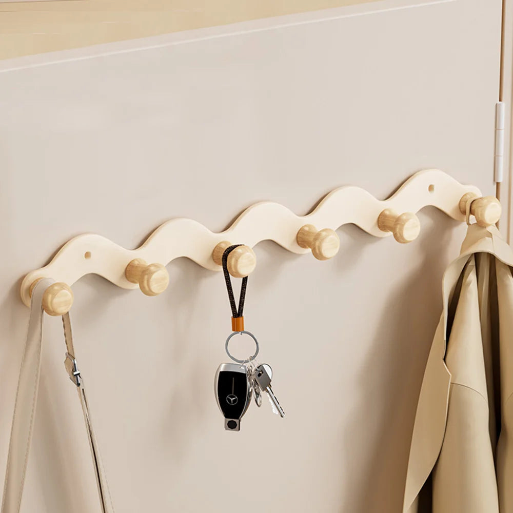 Porte-Manteau Mural Métal Patère 6 Crochets – Entrée & Salle de Bain