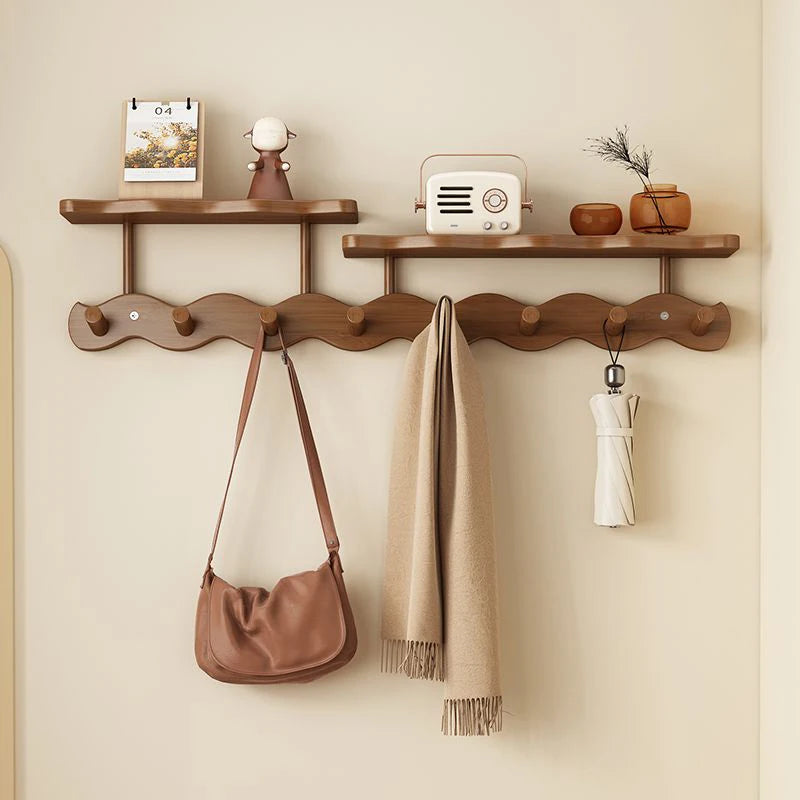 Porte-Manteau Mural Bambou Moderne – 4 à 8 Crochets pour l'Entrée