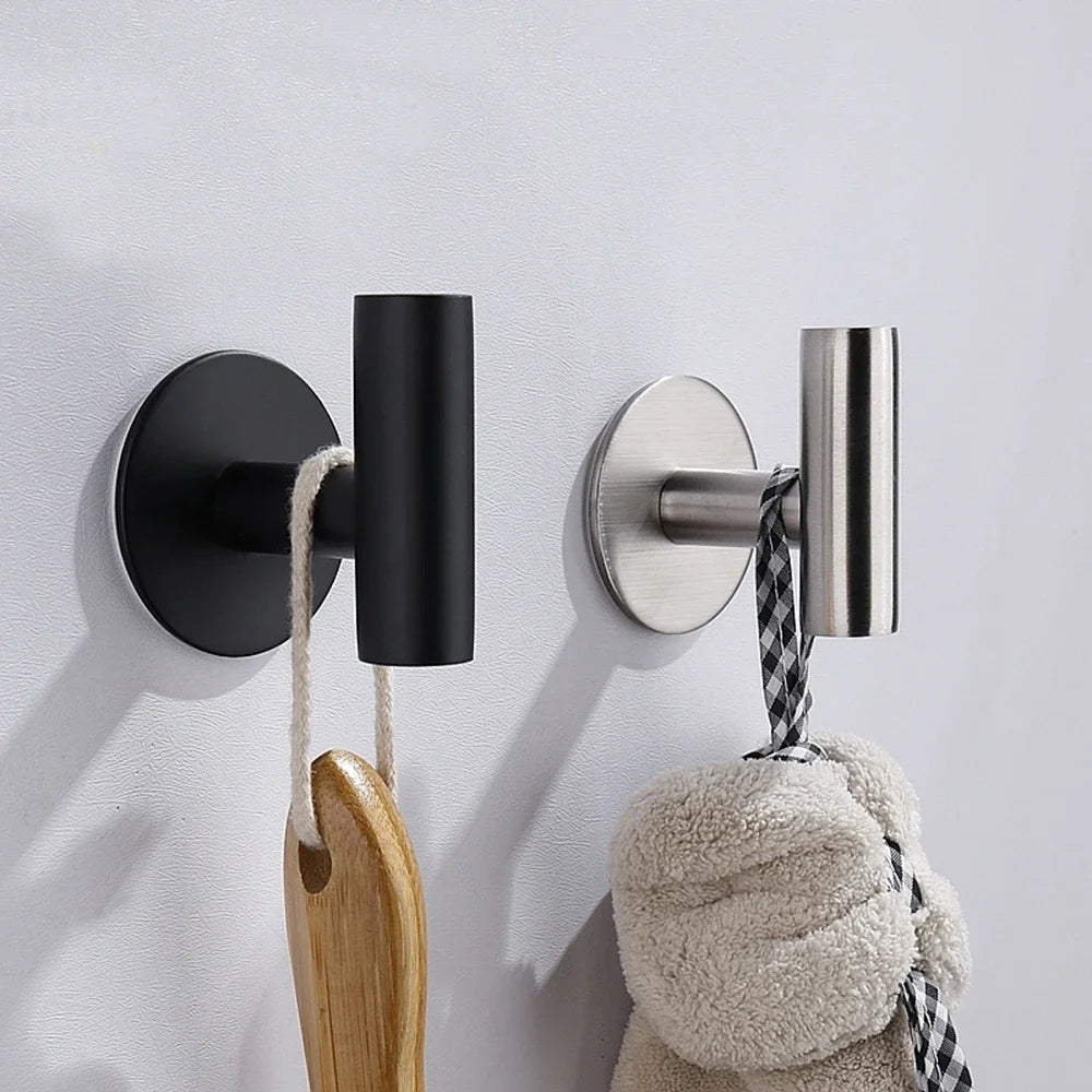 Adhesive Metal Wall Hook – coat and towel, no drilling
