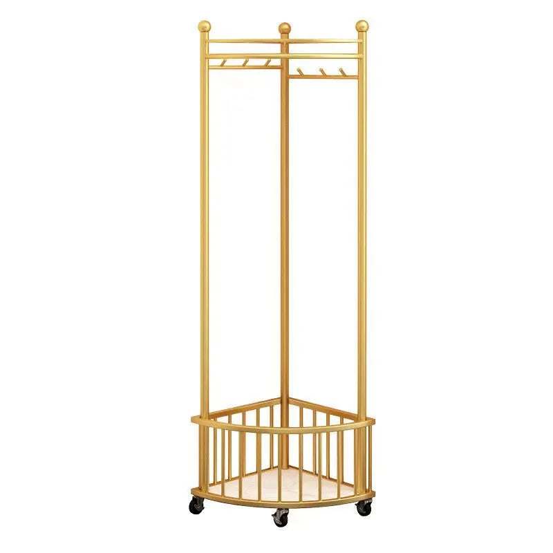 Porte-Manteau d'Angle sur Pied Métal – gain de place pour l'entrée