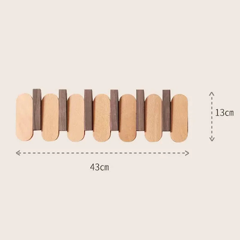 Porte-Manteau Mural Bois Design Touches de Piano – Entrée Chic