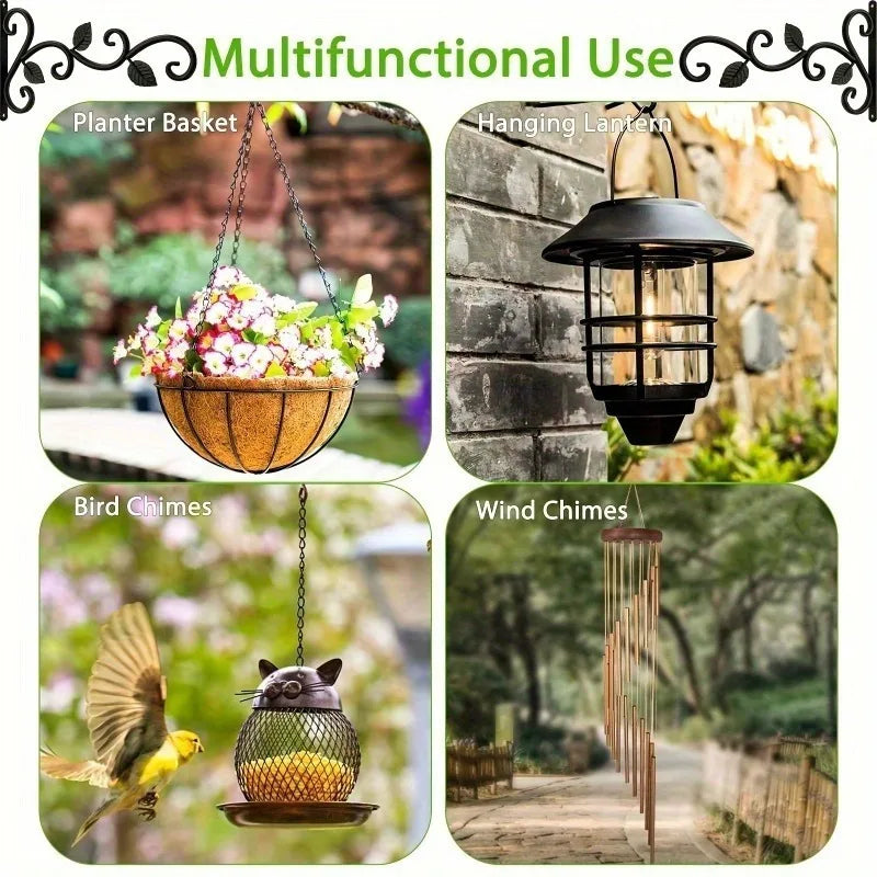 Patère Murale Fer Forgé Extérieur – Porte-Manteau Jardin et Entrée