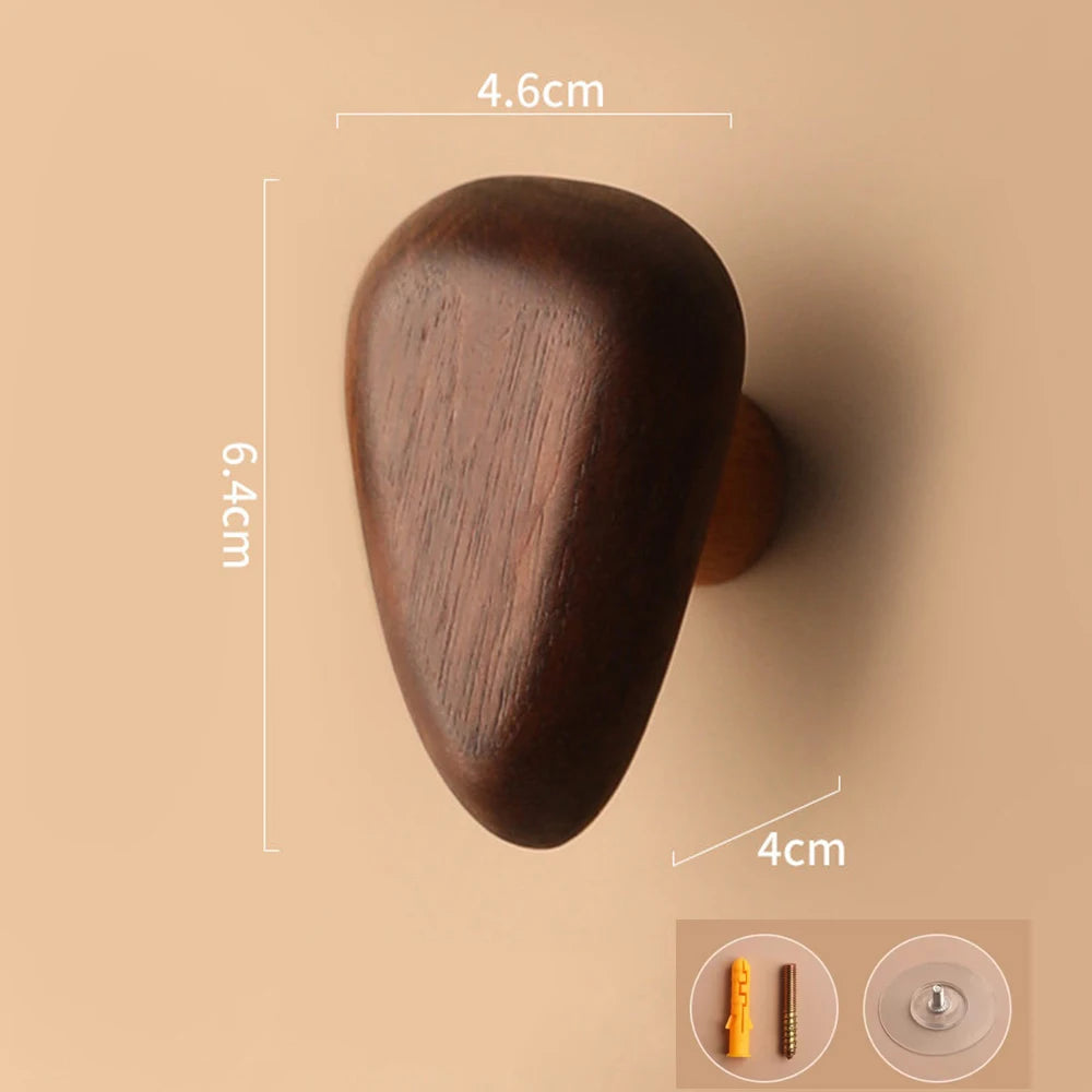 Patère Porte-Manteau Mural Bois Design – Galet Déco pour Entrée