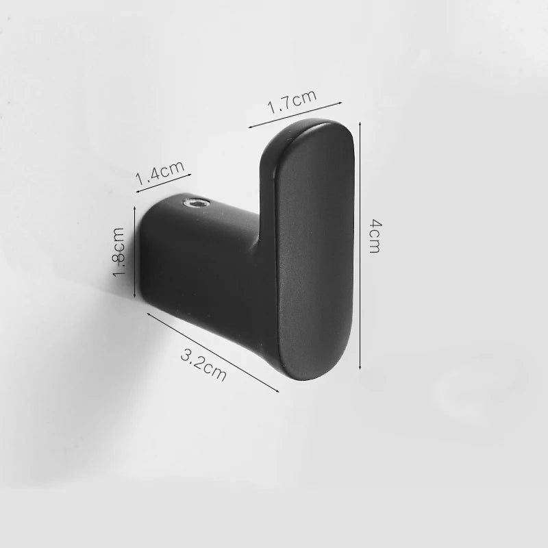 Patère Murale Métal Noir Design – Porte-Manteau Salle de Bain