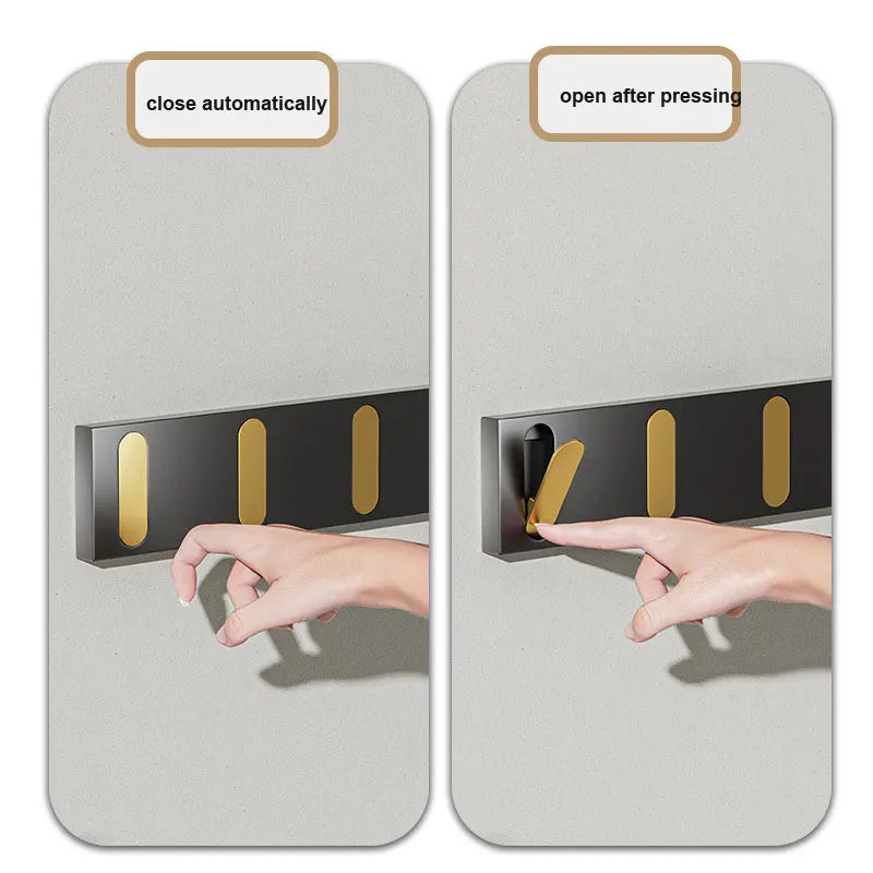 Patère Murale Pliable Métal – Porte-Manteau Invisible 5 Crochets
