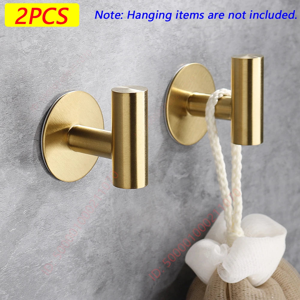 Adhesive Metal Wall Hook – coat and towel, no drilling