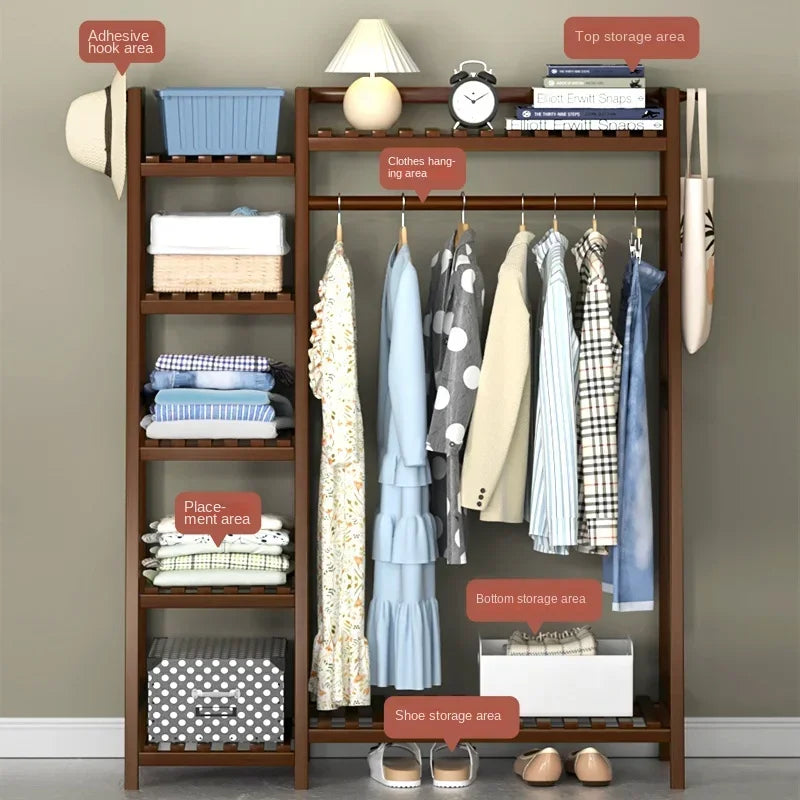 Porte-Manteau Mural Bois avec Étagère – entrée rangée en un geste