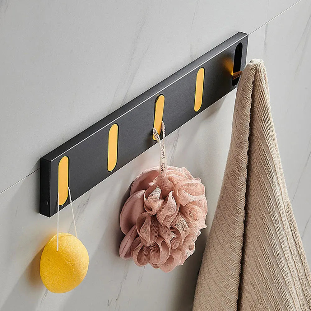 Patère Murale Pliable Métal – Porte-Manteau Invisible 5 Crochets