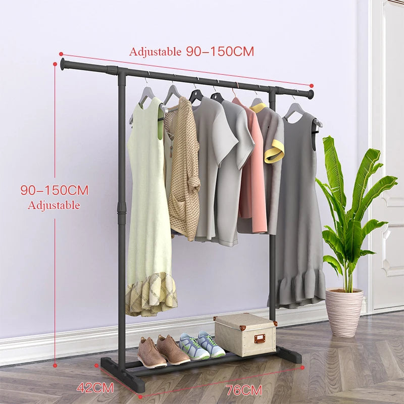 Porte-Manteau sur Pied Métal à Roulettes – Penderie Industrielle