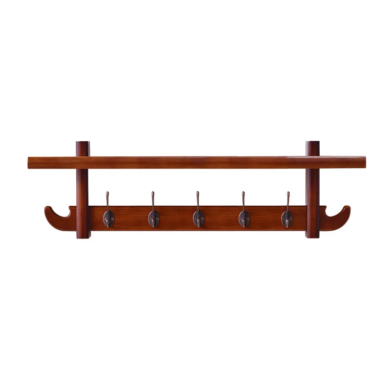 Porte-Manteau Mural Bois avec Étagère – rangement d'entrée malin