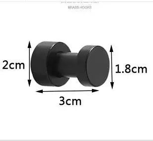 Patère Murale Métal Noir Design – Porte-Manteau Salle de Bain