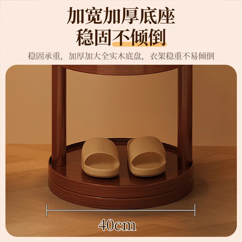 Porte-Manteau sur Pied Bois à Roulettes – Rangement Chambre et Entrée