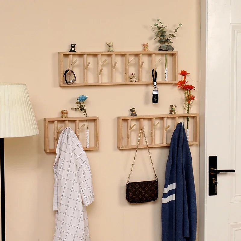 Porte-Manteau Mural Bois Étagère Design – votre entrée enfin rangée