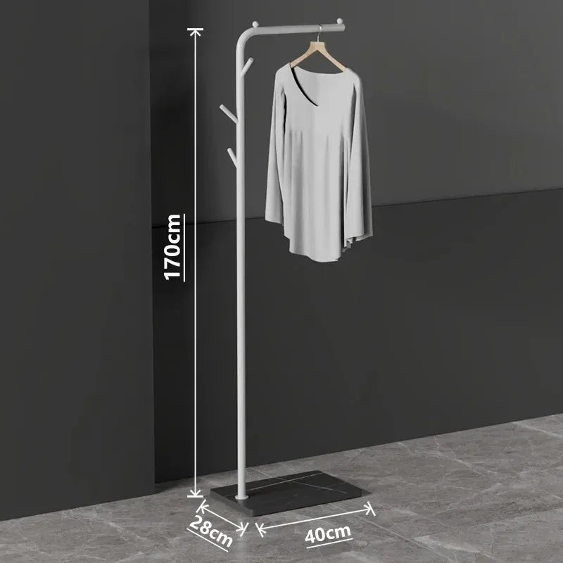 Parrot Metal Standing Coat Rack – stable marble for entryway