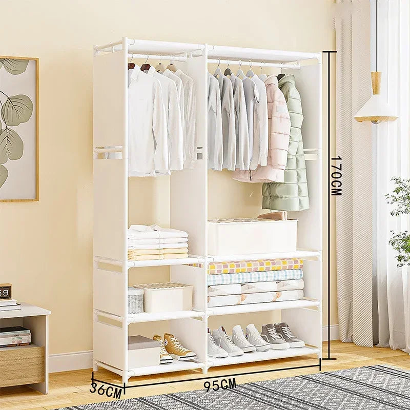 Porte-Manteau sur Pied Plastique & Métal Blanc – Portant Sans Percer
