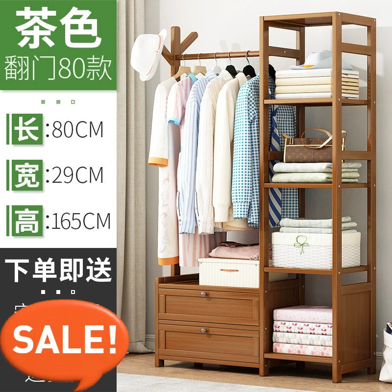 Porte-Manteau sur Pied Bois Penderie – Dressing Ouvert Chambre