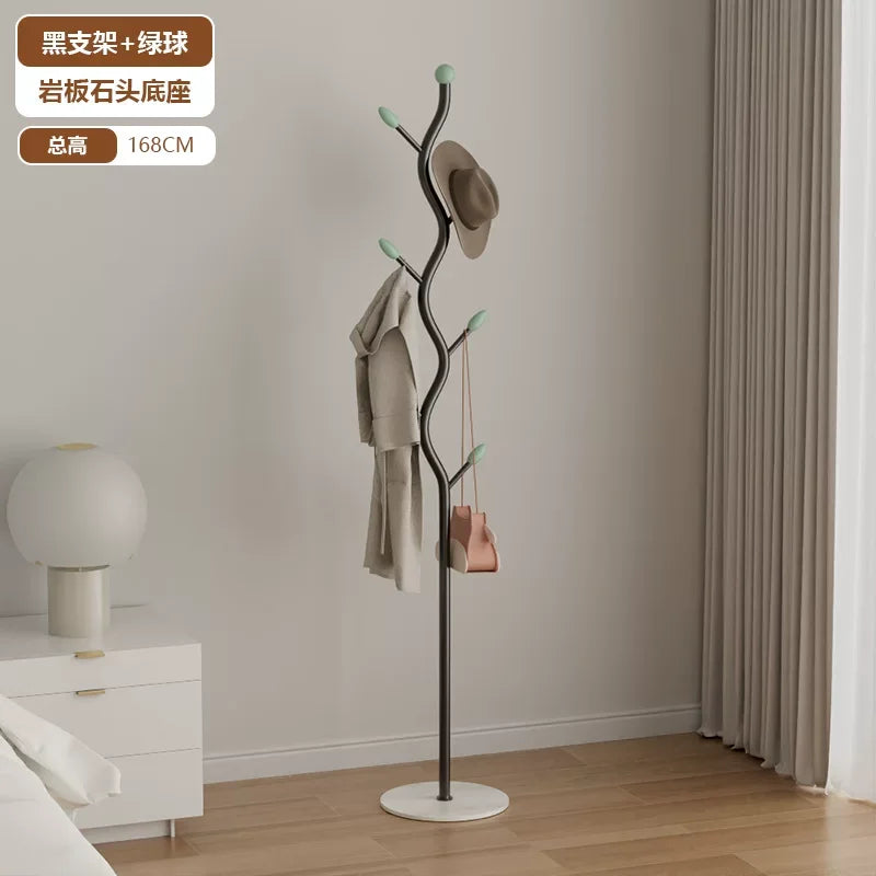 Porte-Manteau sur Pied Métal Design Arbre – 8 Crochets pour l'Entrée