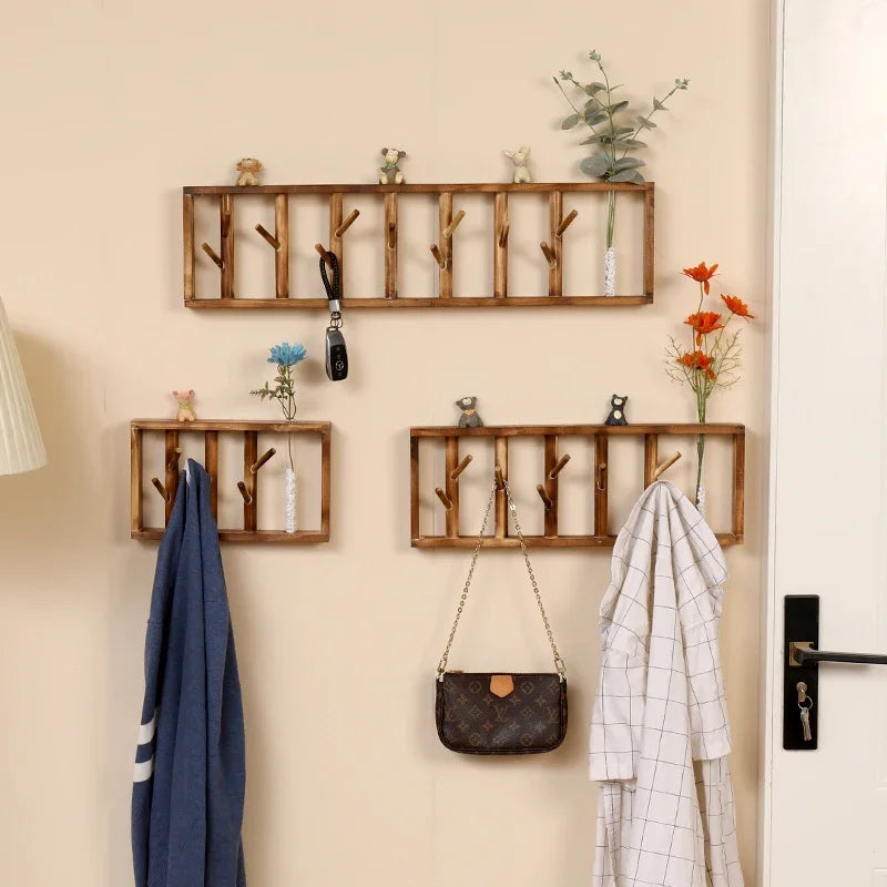 Porte-Manteau Mural Bois Étagère Design – votre entrée enfin rangée