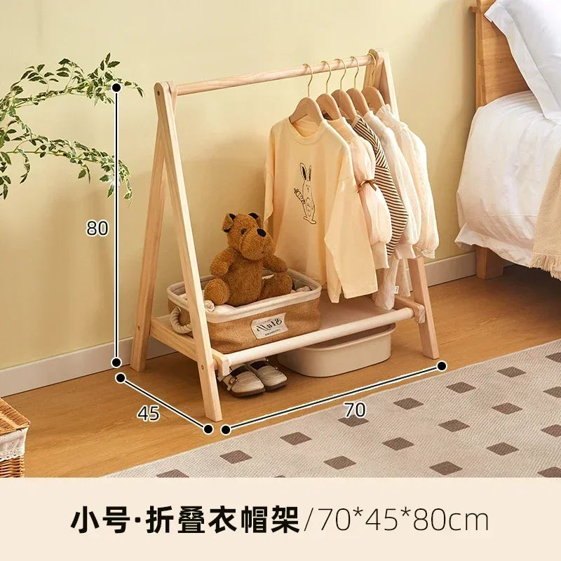 Porte-Manteau Enfant Bois Pliable – Rangement Chambre Montessori